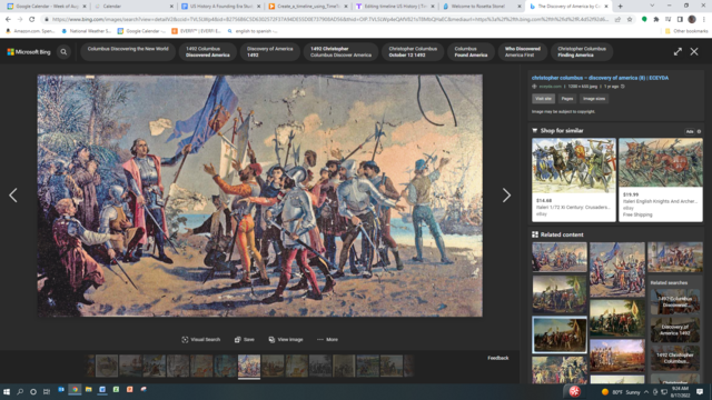 The discovery of America