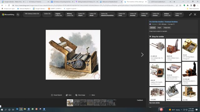 Invention of Cotton Gin