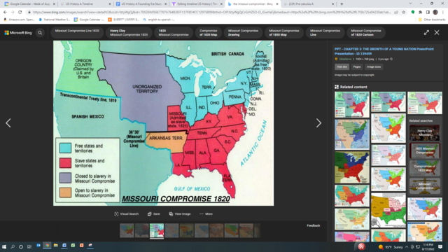 The Missourri Compromise