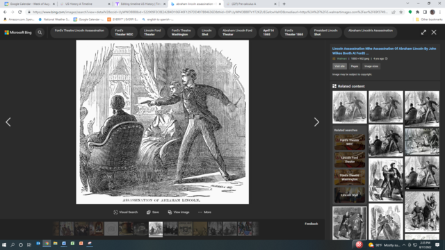 Abraham Lincon Assasinated