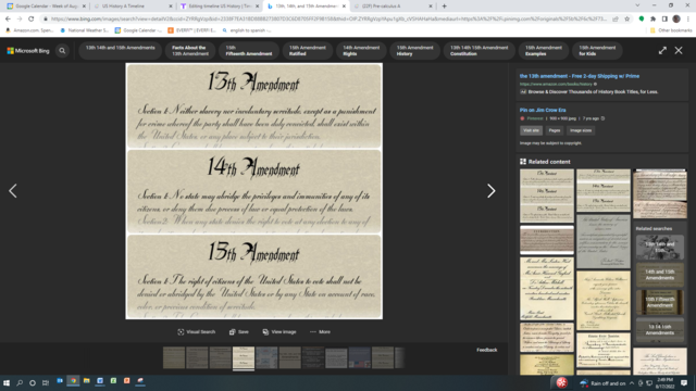 13th, 14th, and 15th Amendments