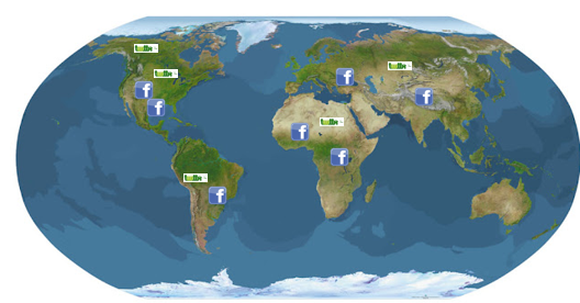 ¿TWITTER Y FACEBOOK EN TODO EL MUNDO?