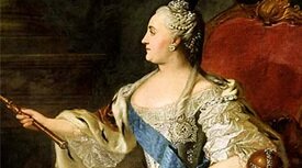 La zarina Catalina II (r. 1762-1796) en Rusia