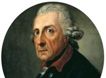 El rey Federico II (r. 1740-1786) en Prusia
