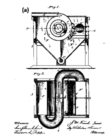 Patente del primer separador de partículas