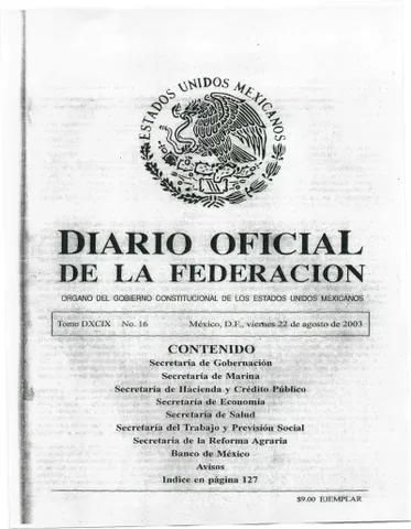 Diario Oficial de la Federación