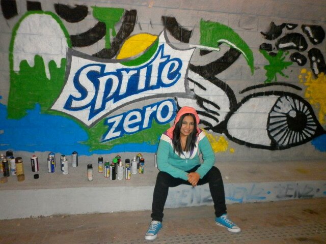 Ganadora de concurso Etiqueta Sprite Graffiti