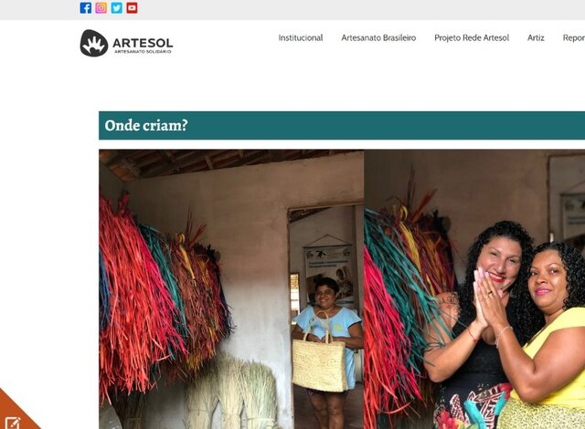 Participante da Rede ARTESOL - Rede Nacional do Artesanato Cultural Brasileiro (desde 2000 até dias atuais)