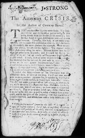 Thomas Paine's "Common Sense" published