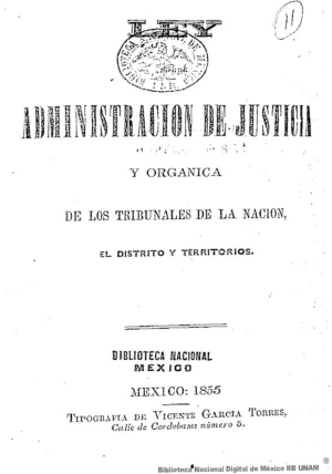 Ley para el Arreglo de la Administración de Justicia en los Tribunales y Juzgados del Fuero Común