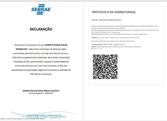 Participação em Atividades do SEBRAE/PI e SESC/PI (até dias atuais)