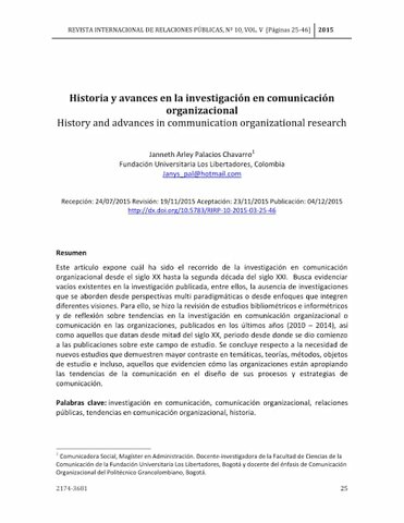 Charles Redding publica “Historia y avances en la investigación en comunicación organizacional”.
