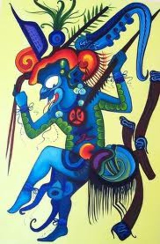 rain god reclines infront of the temple of warriors(chac)