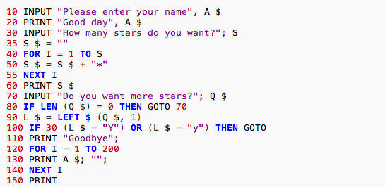 BASIC (Código de instrucciones simbólicas para principiantes)