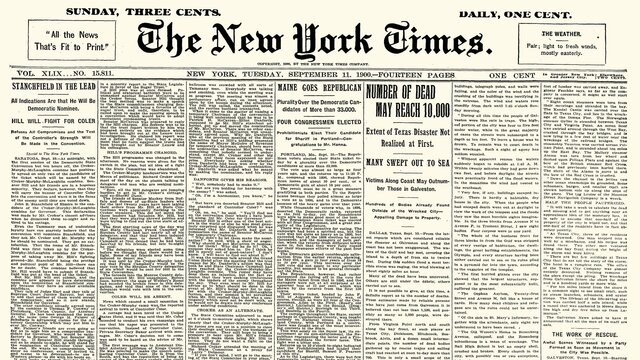 1900: The Newspaper (Print Media)