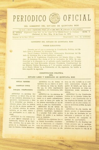 1997 REEFORMA CONSTITUCIÓN DE QUINTANA ROO