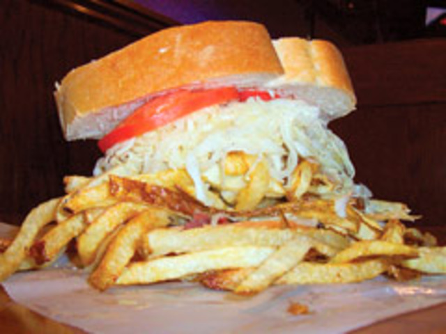 Over eating sandwiches