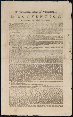 Virginia Ratification of Constitution