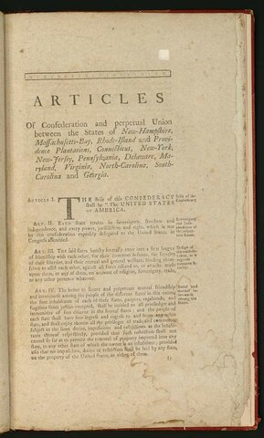 Articles of Confederation