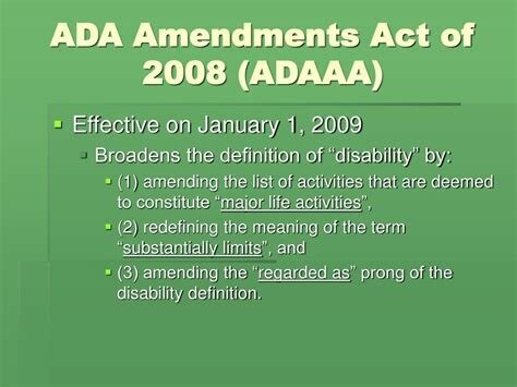 Americans with Disabilities Amendments Act of 2008