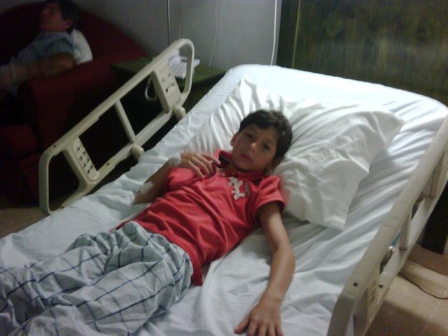 i was at the hospital