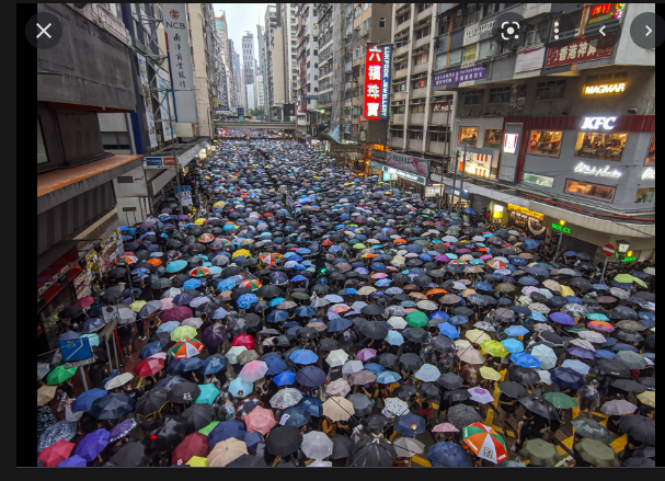 protesters in Hong Kong