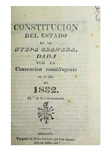 Constitución de la Republica de Nueva Granada