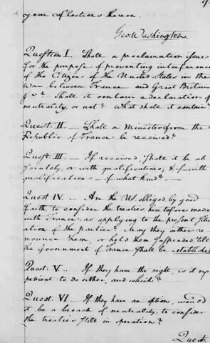 Washington's Proclamation of Neutrality