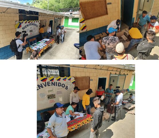 ENTREGA DE INSUMOS EN LAS VEREDAS Y CON LAS FAMILIAS BENEFICIADAS.