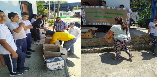 ENTREGA DE INSUMOS EN LAS VEREDAS Y CON LAS FAMILIAS BENEFICIADAS.