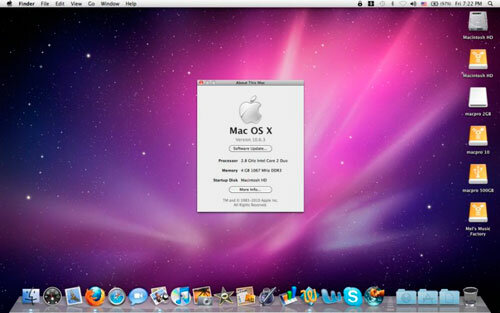 versión el Mac OS X Snow Leopard 10.6