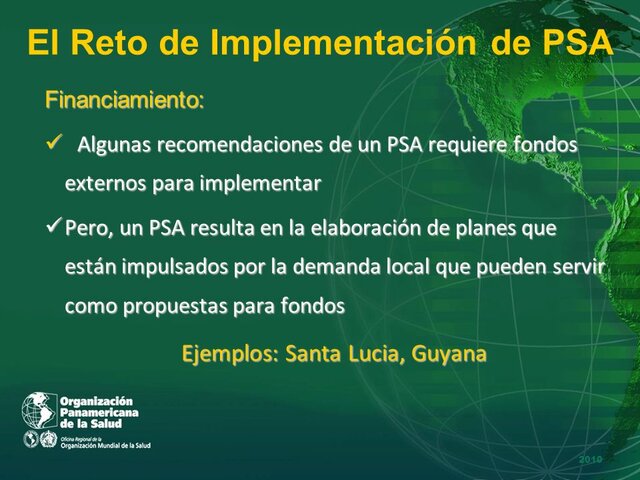 Implementación de Reformas PSA