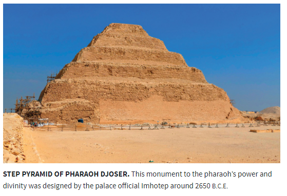 Imhotep Engineers the Step Pyramid for King Djoser