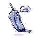 Old phone cartoon isolated white 262962 122