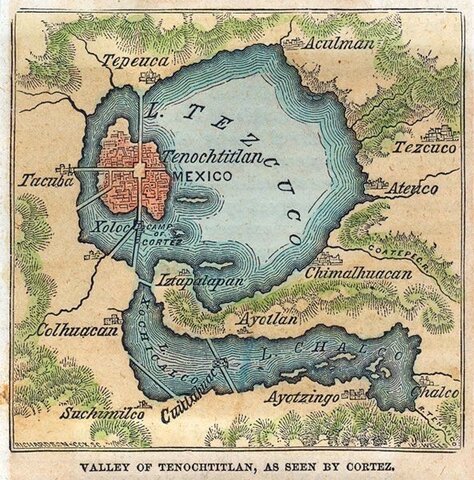 Expansión en medio del lago de Texcoco (1428)