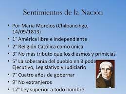 SENTIMIENTOS DE LA NACION