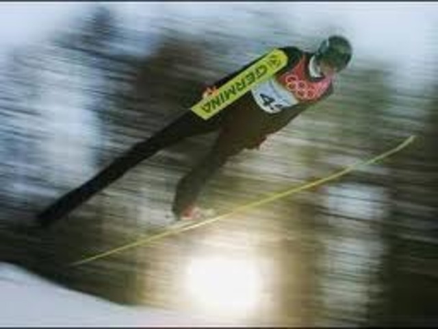 Jumps from a springboard