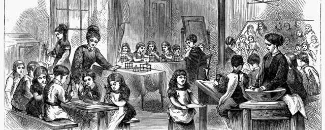 First English-speaking U.S. kindergarten in Boston, Massachusetts