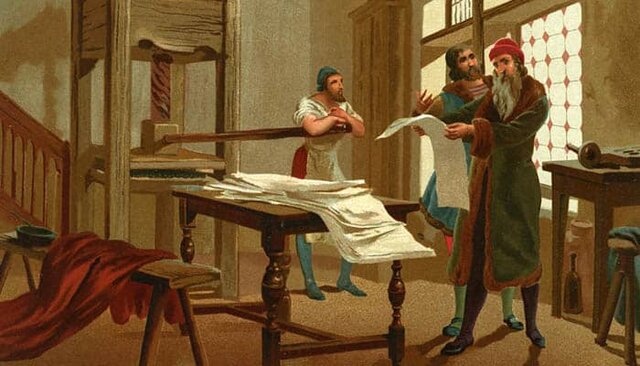 Avance tecnológico Edad media: La imprenta / Johannes Gutenberg.