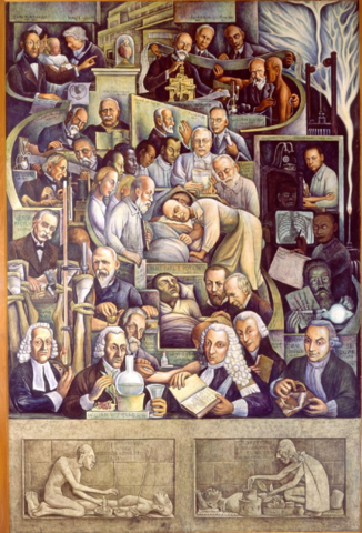 Fresco de Diego Rivera en el Instituto Nacional de Cardiología