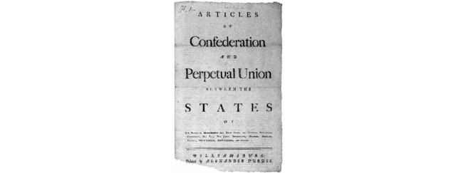Articles of Confederation Created
