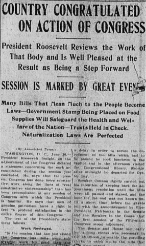 Establishment of the Meat lnspection Act