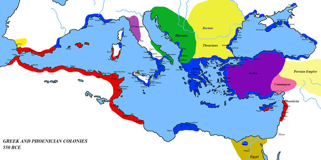 Greeks colonized the Mediterranean