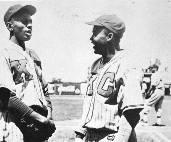 Satchel Paige and Jackie Robinson