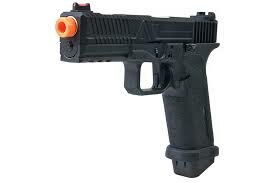 Orange safety tips on toy guns