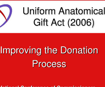 The Uniform Anatomical Gift Act