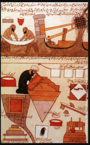 Arab traders brought paper from China