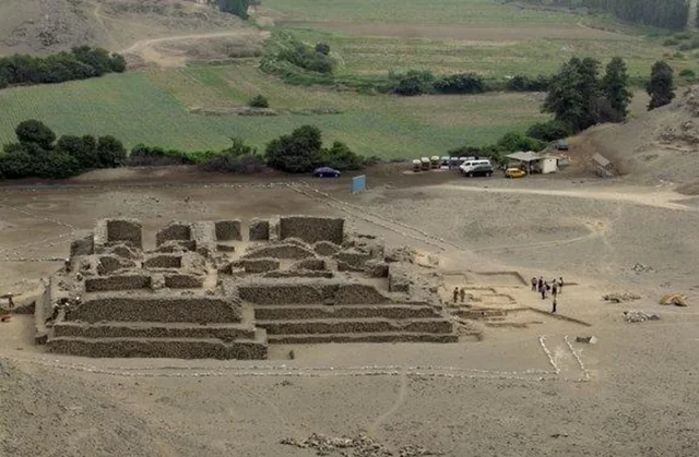 Temple platforms are built in Peru