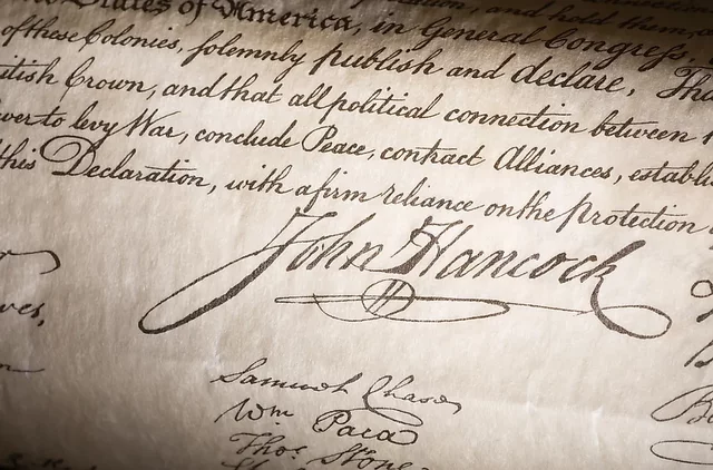Declaration of Independence signed