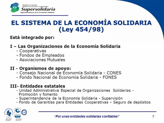 Regulacion de la economia solidaria